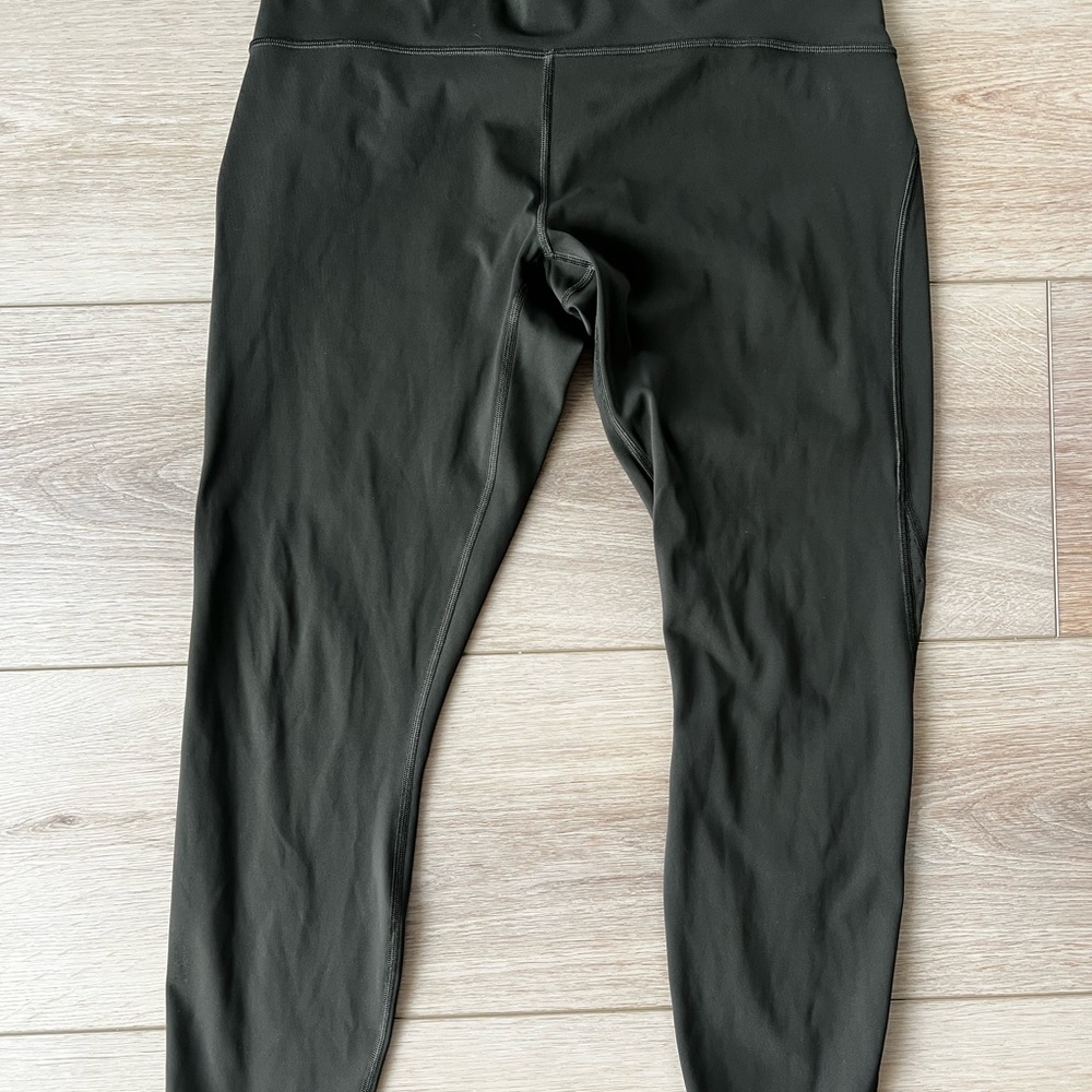 Lululemon Pink and Dark Olive Green Leggings- size 10 - Picture 6 of 11